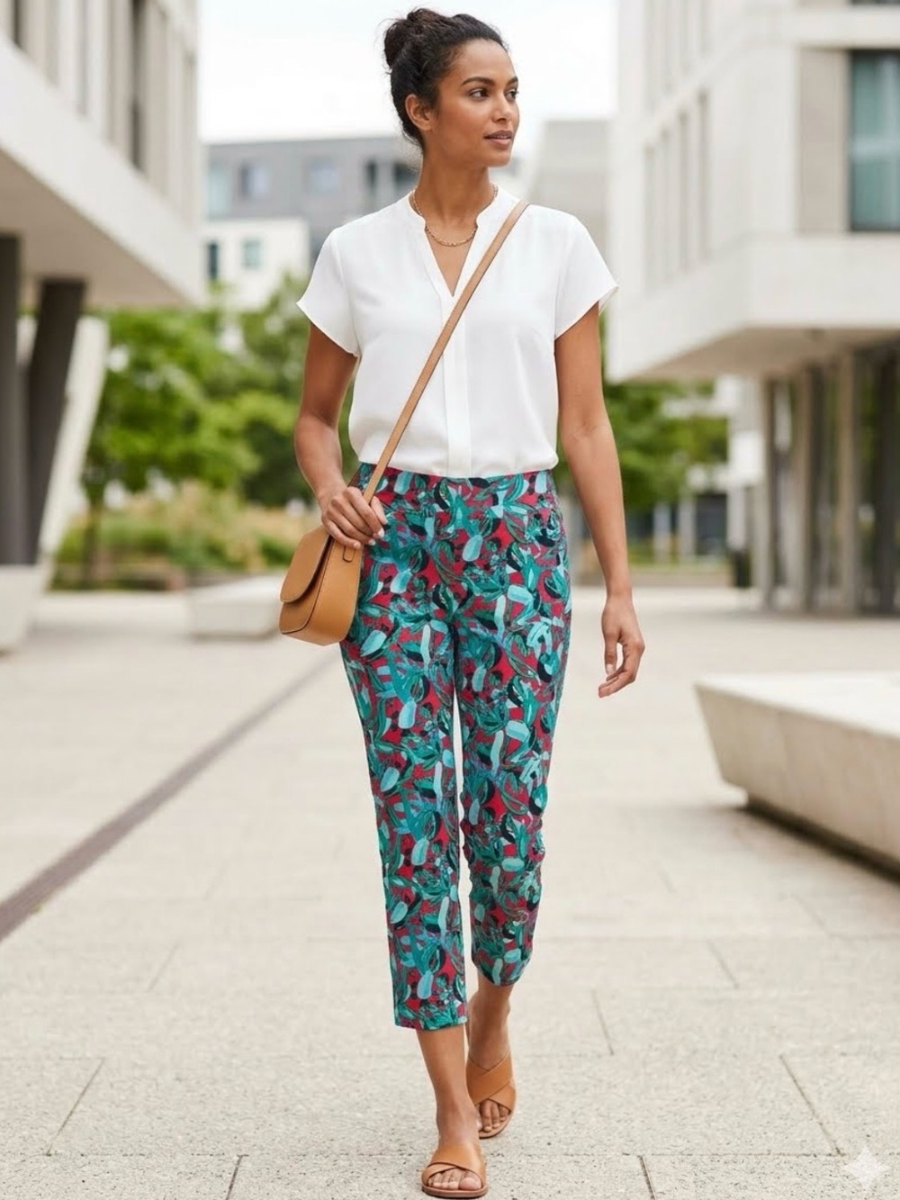 Soft Surroundings Women's Colorful Capris Pants